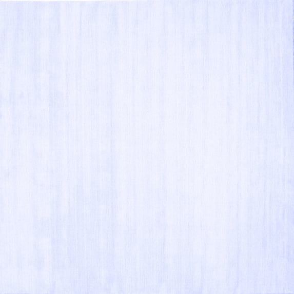 Ahgly Company Indoor Square Solid Blue Modern Area Rugs, 8' Square