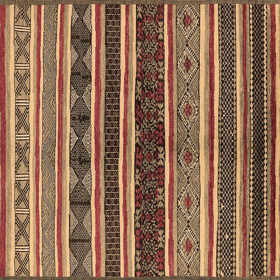 Ahgly Company Indoor Square Solid Brown Modern Area Rugs, 3' Square