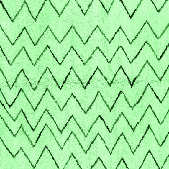Ahgly Company Indoor Square Solid Emerald Green Modern Area Rugs, 3' Square