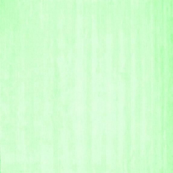 Ahgly Company Indoor Square Solid Emerald Green Modern Area Rugs, 8' Square