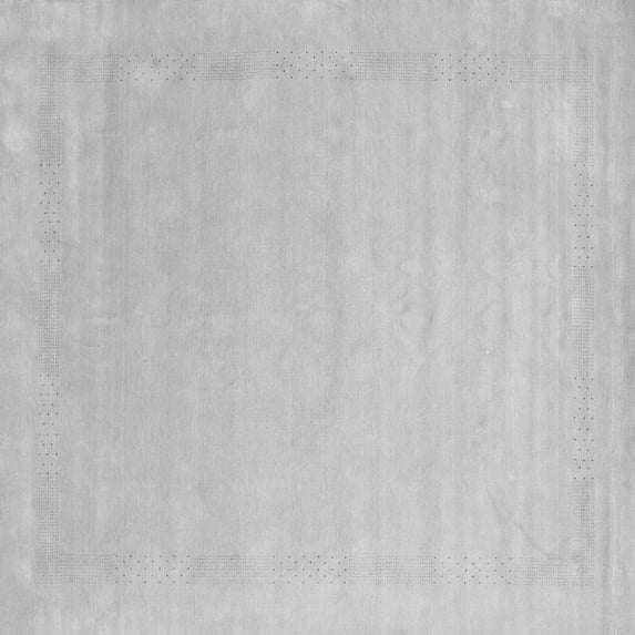 Ahgly Company Indoor Square Solid Gray Modern Area Rugs, 7' Square