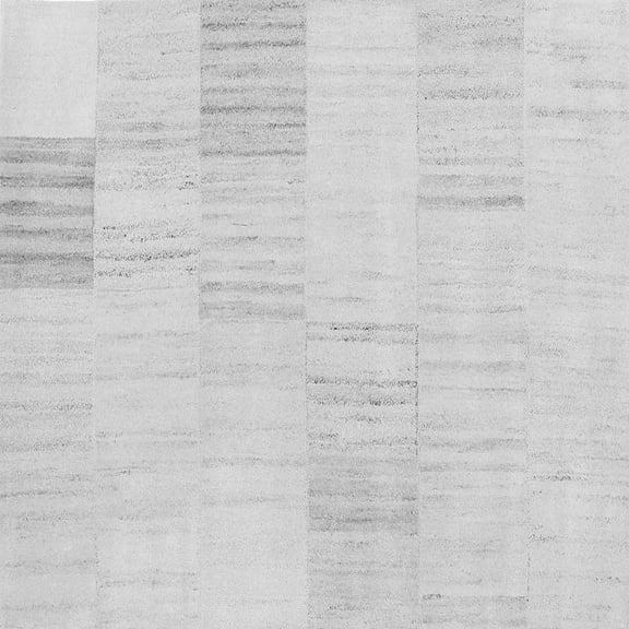 Ahgly Company Indoor Square Solid Gray Modern Area Rugs, 8' Square