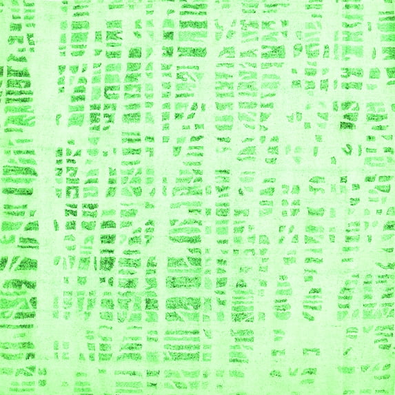 Ahgly Company Indoor Square Solid Green Modern Area Rugs, 6' Square