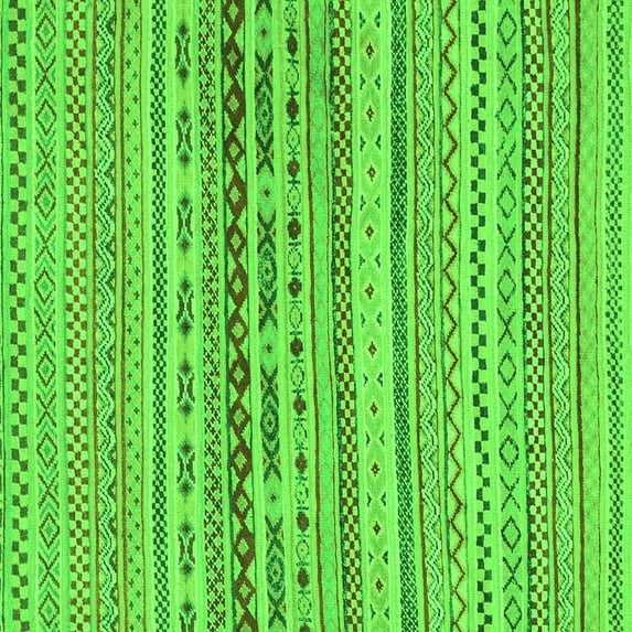 Ahgly Company Indoor Square Solid Green Modern Area Rugs, 7' Square