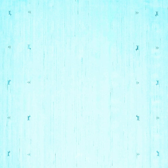 Ahgly Company Indoor Square Solid Light Blue Modern Area Rugs, 3' Square