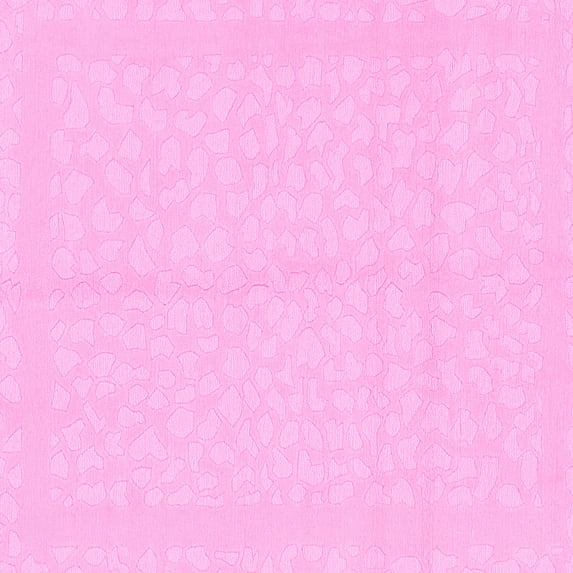 Ahgly Company Indoor Square Solid Pink Modern Area Rugs, 7' Square