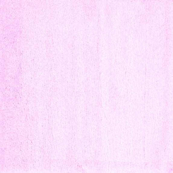 Ahgly Company Indoor Square Solid Pink Modern Area Rugs, 8' Square