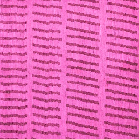 Ahgly Company Indoor Square Solid Pink Modern Area Rugs, 8' Square