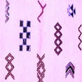thumbnail image 1 of Ahgly Company Indoor Square Solid Purple Modern Area Rugs, 6' Square, 1 of 4