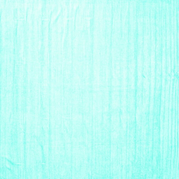 Ahgly Company Indoor Square Solid Turquoise Blue Modern Area Rugs, 8' Square