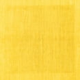 thumbnail image 1 of Ahgly Company Indoor Square Solid Yellow Modern Area Rugs, 3' Square, 1 of 4