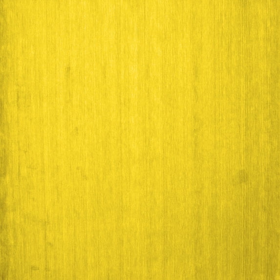 Ahgly Company Indoor Square Solid Yellow Modern Area Rugs, 5' Square