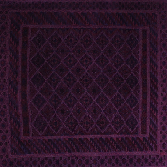 Ahgly Company Indoor Square Southwestern Purple Country Area Rugs, 5' Square