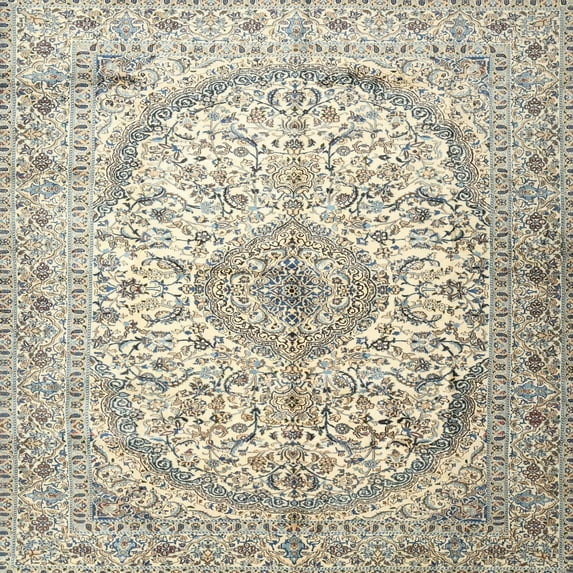 Ahgly Company Indoor Square Traditional Army Brown Persian Area Rugs, 3' Square