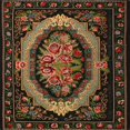 thumbnail image 1 of Ahgly Company Indoor Square Traditional Blood Night Red Area Rugs, 5' Square, 1 of 6