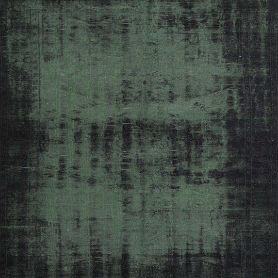Ahgly Company Indoor Square Traditional Charcoal Black Area Rugs, 8' Square