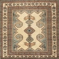 thumbnail image 1 of Ahgly Company Indoor Square Traditional Dark Sienna Brown Area Rugs, 6' Square, 1 of 6