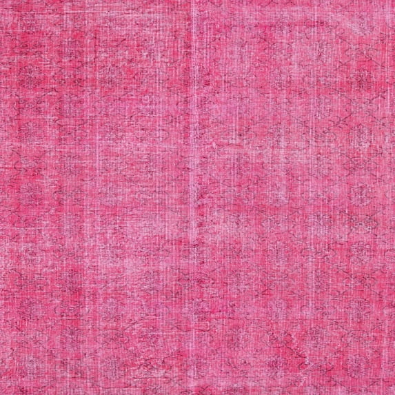 Ahgly Company Indoor Square Traditional DeepPink Area Rugs, 8' Square