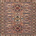 thumbnail image 1 of Ahgly Company Indoor Square Traditional Light French Beige Brown Persian Area Rugs, 3' Square, 1 of 6