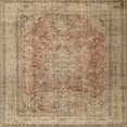 thumbnail image 1 of Ahgly Company Indoor Square Traditional Petra Gold Brown Area Rugs, 3' Square, 1 of 6