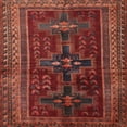 thumbnail image 1 of Ahgly Company Indoor Square Traditional Red Persian Area Rugs, 5' Square, 1 of 6