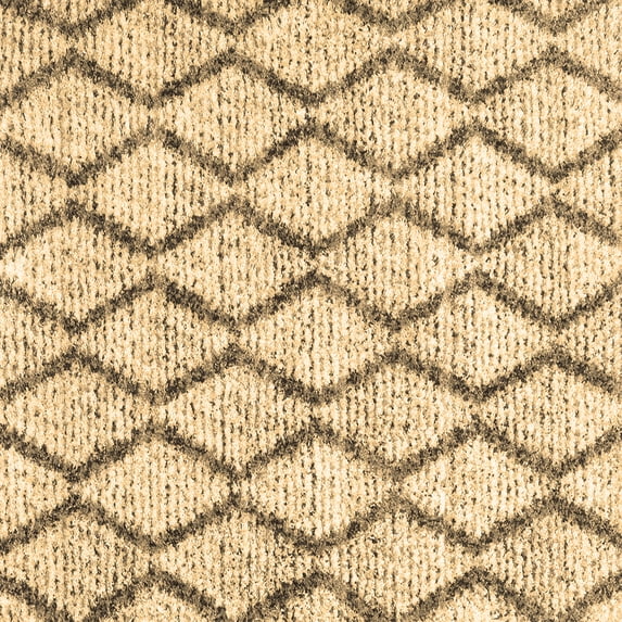 Ahgly Company Indoor Square Trellis Brown Modern Area Rugs, 3' Square