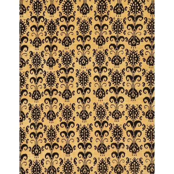 Ahgly Company Machine Washable Indoor Rectangle Abstract Bakers Brown Area Rugs, 5' x 8'