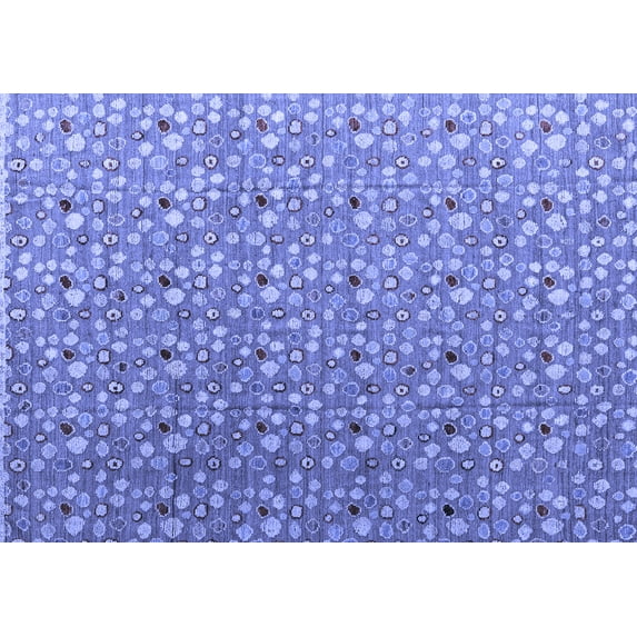 Ahgly Company Machine Washable Indoor Rectangle Abstract Blue Modern Area Rugs, 3' x 5'