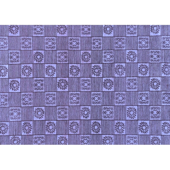 Ahgly Company Machine Washable Indoor Rectangle Abstract Blue Modern Area Rugs, 6' x 9'