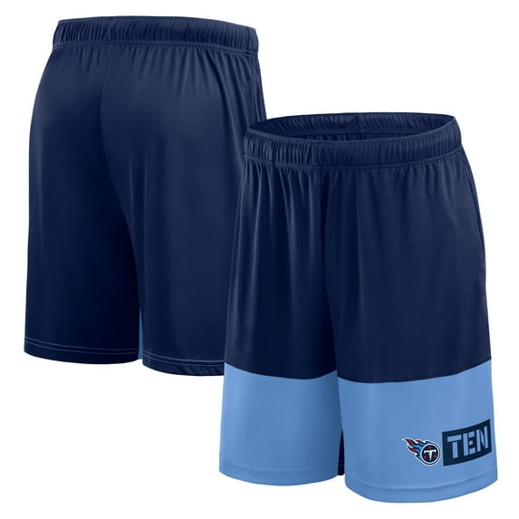 Men's Logo Athletic Navy Tennessee Titans Best of the Best Shorts