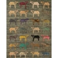 thumbnail image 1 of Ahgly Company Machine Washable Indoor Rectangle Abstract Dark Brown Area Rugs, 3' x 5', 1 of 7