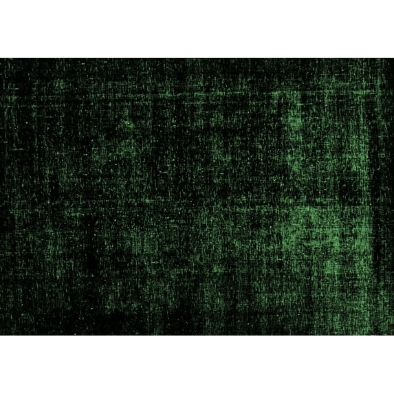 Ahgly Company Machine Washable Indoor Rectangle Abstract Emerald Green Modern Area Rugs, 2' x 4'