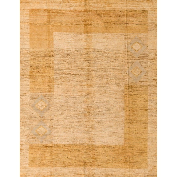 Ahgly Company Machine Washable Indoor Rectangle Abstract Orange Area Rugs, 2' x 4'