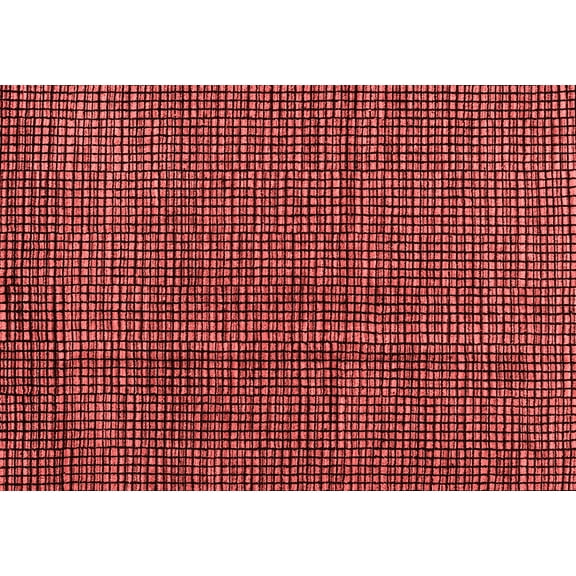 Ahgly Company Machine Washable Indoor Rectangle Abstract Red Modern Area Rugs, 5' x 7'