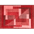 thumbnail image 1 of Ahgly Company Machine Washable Indoor Rectangle Abstract Red Modern Area Rugs, 5' x 8', 1 of 4