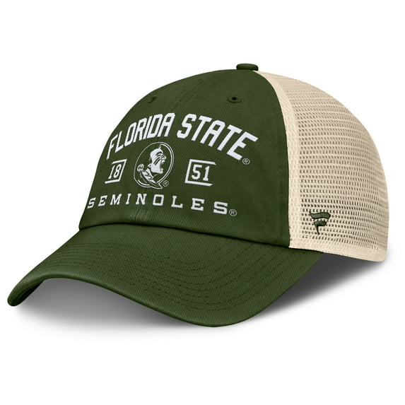Men's Fanatics Olive Florida State Seminoles OHT Military Appreciation Frontier Trucker Adjustable Hat