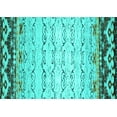 thumbnail image 1 of Ahgly Company Machine Washable Indoor Rectangle Abstract Turquoise Blue Contemporary Area Rugs, 2' x 3', 1 of 4