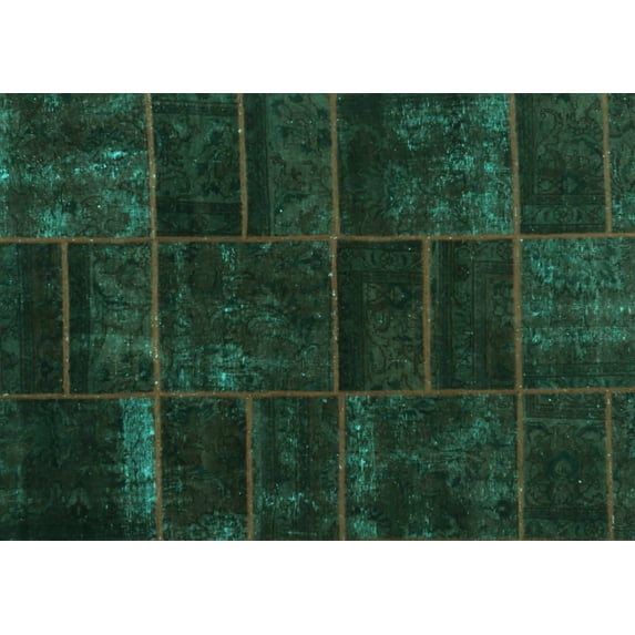Ahgly Company Machine Washable Indoor Rectangle Abstract Turquoise Blue Contemporary Area Rugs, 2' x 4'