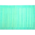 thumbnail image 1 of Ahgly Company Machine Washable Indoor Rectangle Abstract Turquoise Blue Contemporary Area Rugs, 2' x 4', 1 of 4