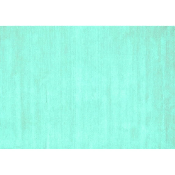 Ahgly Company Machine Washable Indoor Rectangle Abstract Turquoise Blue Contemporary Area Rugs, 2' x 5'