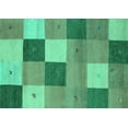 thumbnail image 1 of Ahgly Company Machine Washable Indoor Rectangle Abstract Turquoise Blue Contemporary Area Rugs, 4' x 6', 1 of 4
