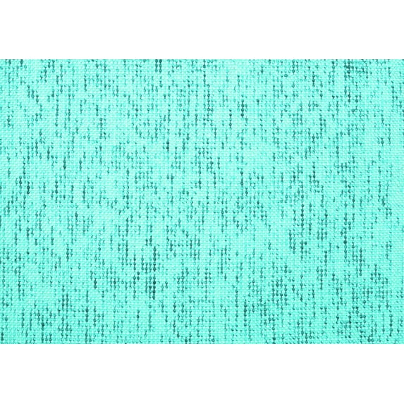Ahgly Company Machine Washable Indoor Rectangle Abstract Turquoise Blue Contemporary Area Rugs, 4' x 6'