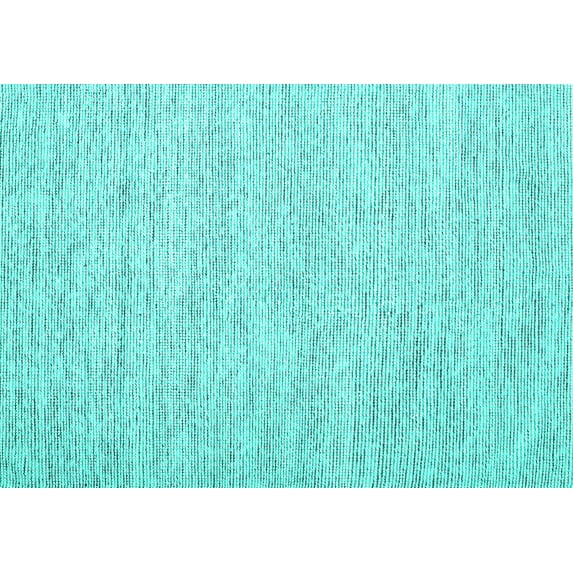 Ahgly Company Machine Washable Indoor Rectangle Abstract Turquoise Blue Contemporary Area Rugs, 5' x 7'