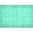 thumbnail image 1 of Ahgly Company Machine Washable Indoor Rectangle Abstract Turquoise Blue Contemporary Area Rugs, 8' x 10', 1 of 4