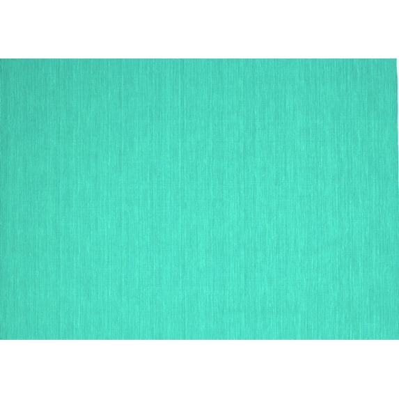 Ahgly Company Machine Washable Indoor Rectangle Abstract Turquoise Blue Contemporary Area Rugs, 8' x 12'