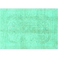thumbnail image 1 of Ahgly Company Machine Washable Indoor Rectangle Abstract Turquoise Blue Modern Area Rugs, 2' x 3', 1 of 4