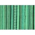 thumbnail image 1 of Ahgly Company Machine Washable Indoor Rectangle Abstract Turquoise Blue Modern Area Rugs, 3' x 5', 1 of 4