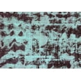 thumbnail image 1 of Ahgly Company Machine Washable Indoor Rectangle Abstract Turquoise Blue Modern Area Rugs, 3' x 5', 1 of 4