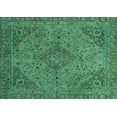 thumbnail image 1 of Ahgly Company Machine Washable Indoor Rectangle Abstract Turquoise Blue Modern Area Rugs, 5' x 7', 1 of 4