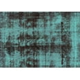 thumbnail image 1 of Ahgly Company Machine Washable Indoor Rectangle Abstract Turquoise Blue Modern Area Rugs, 5' x 7', 1 of 4